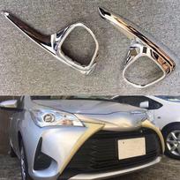 Toyota Yaris Vitz 2017 2018 Chromuotas priekinių rūko žibintų lempų dangtelio rėmelis ABS išorė rear foglight cover gray
