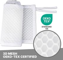 Lovytės apsauga kūdikių lovytei su oeko tex sertifikatu - lovytės apsauga kūdikio lovos kraštas - 3d tinklelis 360 x 30 cm kūdikio lovytei 60 x 120 cm - kūdikio lovytės kraštai - sh025 189908 sertifikatas, išduotas testex
