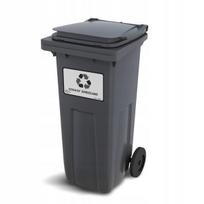 Konteineris, kibiras, atliekų konteineris, šiukšliadėžė 240l su lipduku