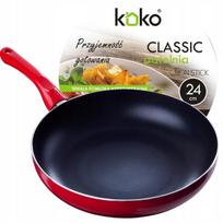 Koko classic keptuvė su indukcija, dujoms, nelipni danga, 24 cm, tradicinė, platus dugnas