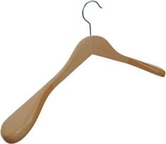 Hagspiel pakaba drabužiams iš buko medienos, pakaba pečiams, medinė pakaba spintai, pagaminta Austrijoje (natūraliai lakuota, standartinė buko 6 cm)
