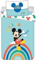 Jfabrics Disney Mickey Mouse 100% medvilnės kūdikio lovelės patalynės komplektas