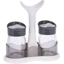Excellent Houseware druskos ir pipirų rinkinys su stovu