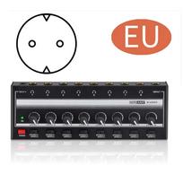 HA800S Mini ausinių stiprintuvas 8 kanalų itin kompaktiškas stereo garso stiprintuvas su maitinimo adapteriu ir ausinių skirstytuvu EU Plug