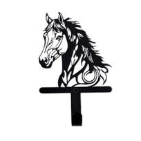 Juodo Žirgo Sieninis Kabliukas Raktų Laikiklis su Žirgo Siluetu Sieninis Geležinis Kabliukas Įėjimo Organizatorius Raktams, Maišams, Kepurėms, Paltai 2pcs Horse
