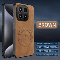 Leather Texture Wireless Charging Magnetic Case For Xiaomi 17 Xiaomi17 Pro Max G ShockProof Phone Cover Xiaomi 17 gray