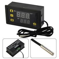 12V/24V/110V-220V Digital Temperature Controller Thermostat Meter Temperature Sensor Switch Regulator Heating Cooling Control black