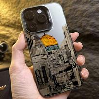Phone Case for Oppo Reno15 Reno14 Reno13 Reno12 Reno11 Reno10 Reno8 Reno7 Reno6 Z F T Pro Plus 5G Back Cover Building Silhouette Reno11 F 5G black
