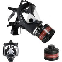 Full-face respirator mask  reusable silicone gas mask suitable for spray painting, epoxy resin, woodworking and chemical protection. black