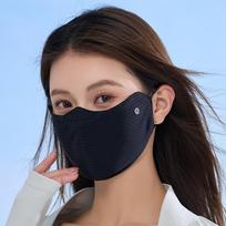 Solid Color Breathable Ice Silk Mask Washable Anti-Uv Anti-Sun Mask Dustproof Mesh Face Cover Scarf Outdoor Sports Mask juoda