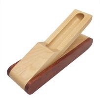 Wooden Pen Box with Lid Pencil Case Holder Single Pen Display Holder for Adult 1 beige