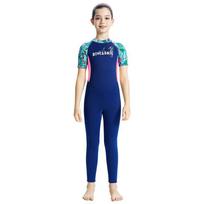 DIVESAIL 2.5mm Kids Full Wetsuit Girls Snorkeling Diving Surfing Water Sports Warm Chloroprene Neoprene Large blue