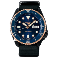Seiko 5 Sports JDM Blue & Rose Gold SBSA098