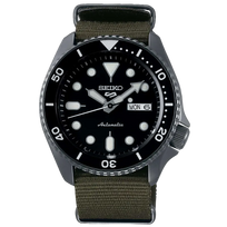 Seiko 5 Sports SKX Black & Green NATO Automatic 42.5mm SRPD65K4
