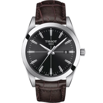 Tissot Gentleman - Black Dial (Brown Leather Strap) T127.410.16.051.01