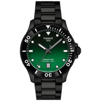 Tissot Seastar Green Gradient Black PVD 40 mm T120.410.33.091.00