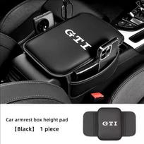 PU Leather Car Armrest Cushion With Storage Bag Auto Accessories For VW Atlas Jetta Touareg Variant Golf Polo GTI T-ROC Hub Cap vhcp29 black