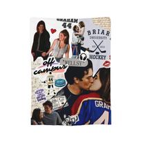 Off Campus Romance  Wool Blanket Briar U Hockey Funny Throw Blankets for  Sofa Bedding Lounge cm Quilt 75x100cm (30x40inch) gray