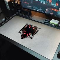Republic of Albania Mouse Pad Large Gaming Table Cushion Non-slip Laptop Tablet Big Mousepad XXL Mat Mini PC Playmat With Lock edge_xia 30cmx60cm(11.8x23.6inch) black