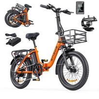 Folding Electric Bike - ENGWE L20 SE - Removable 36V 15.6Ah Battery - Range 115km - Orange