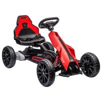 12V elektrinis kartingas vaikams nuo 3 iki 8 metų, greitis ??3-5 km/h ir Saugos diržas, 100x58x58,5 cm, Raudonas