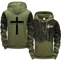 Jėzus Kristus Stiliaus Hoodies Vyrams Aukštos Kokybės Kryžiumi Spausdinti Hoodies Visų Sezonų Kasdieniai Laisvalaikio Sportiški Madingi Puloveriai L black