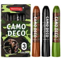 Three-Color Camouflage Stick Set: Easy-to-Wash Tactical Body Paint for Outdoor Use