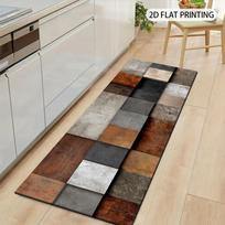 1Pcs Multicolor Faux Non-Slip Washable Area Rug Runner for Entryway, Living Room, Bedroom & Patio 40X120cm gray