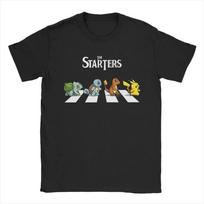 Pikachu Charmander Medvilniniai Marškinėliai Bulbasaur Squirtle Medvilniniai Unisex Marškinėliai XXXXL gray