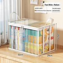 Transparent Dustproof Book Storage Bag for Students beige