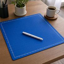 Guminis dvipusis stalo kilimėlis su brėžinio dizainu biurui ir namams One Size blue