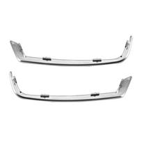 2 vnt. priekinių durų garsiakalbių dangtelio tarpų apdailos juostelės, sidabrinės, ABS, interjero formavimo detalės, skirtos BMW 5 serijos F10 2011-2013 m. automobilio salonui 2PCS white