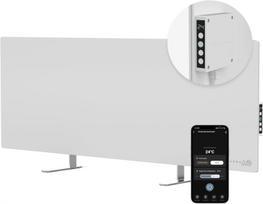 Šildytuvas Aeno AENO Premium Eco Smart Heater for AMAZON, 700W, Grūdintas stiklas, Infraraudonųjų spindulių + konvekcinis šildymo tipas, LED ekranas, Kištuko tipas: Europa (E/F tipas), WHITE | 5903282319592 | 5903282319592