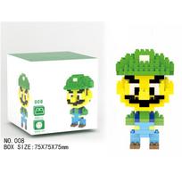 Miniso Disney Mario bros Yoshi Action Figure Micro Blocks Nano Building Blocks Cartoon Toys For Kids Gifts no box green