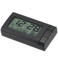 Temperatūros rodymas Elektroninis laikrodis Automobilio stilius Mėlynas apšvietimas Automobilio LCD skaitmeninis ekranas Laikrodis Automobilio laikrodis Termometras 1 pcs gray