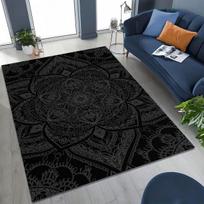 2026 Rainbow Mandala Flower Chakras Yoga Bohemia Art Rug for Bedroom Living Room Sofa Home Doormat Decor,Kid Non-slip Floor Mat 40x60cm( 15x23in ) gray