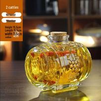 Nemokamas pristatymas Stiklinis vyno statinė su čiaupu ir mediniu kamščiu, 2 kg talpos. black