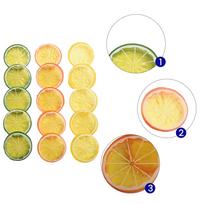 Artificial Lemon Slices Plastic Fake Lemon Slices Catering Hall Decoration beige