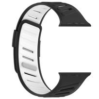 Two-Tone Sport Strap for Apple Watch Ultra 3/2/1 49mm 41 42 45 44 46mm breathable silicone band for Iwatch series 11 10 9 8 7 SE for 38 40 41mm white