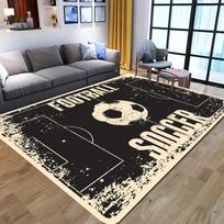 Futbolo Kilimas, Minkštas Neslystantis, Svetainės, Miegamojo, Vidaus ir Lauko Įėjimo Kilimas Modernūs Abstraktaus Dizaino Kilimo Dekoracijos 80cm x 120cm gray
