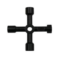 4-in-1 Water Meter Valve Key 4-Way Multi-Functional Water Utility Key High-Strength Steel Anti-Rust Valve Faucet Spigot Tool with Screwdriver Head D