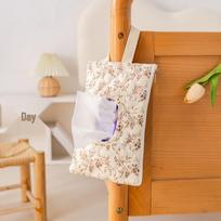 Korea 2026 Baby & Mom Travel Wet Wipe Hanging Bag with Printed Tissue Box Storage 26*15*1.5 cm gray