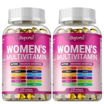 Moterų multivitaminų kapsulės, vitaminai A, C ir D, multivitaminų mityba, imuninės sistemos apsauga, tinka suaugusiems. 120*2
