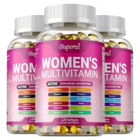Moterų multivitaminų kapsulės, vitaminai A, C ir D, multivitaminų mityba, imuninės sistemos apsauga, tinka suaugusiems. 120*3