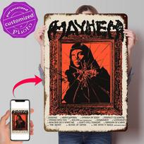 Lady Gaga Mayhem Album Cover Art Poster Retro D Printed Metal Signs Customized Wall Hanging Gift for Home Decoration Gaming 20x30cm（7.8x11.8inch） brown
