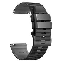 Silikoninė 24 mm laikrodžio apyrankė, skirta Ticwatch Pro 5 Enduro/Atlas/Zeblaze Ares3, Garmin Venu X1 išmaniajam laikrodžiui 24MM Width gray