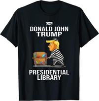 Donald Trump Presidential Library Prison Outfit T-shirt M black