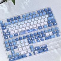 Genshin Impact Furina Keycap Furina Water God Sublimation Pbt Game Diy Mechanical Keyboard Two-Dimensional Cherry Keycaps 120key gray
