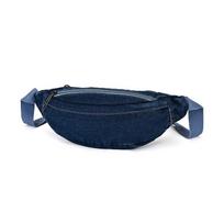 Women Denim Sling Bag Crossbody Fanny Pack Casual Half Moon Chest Bag Blue Jean Waist Pack with Adjustable Strap for Travel blue