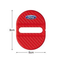 4Pcs Car Door Lock Covers Anti-Rust Door Latch Protector Sticker For Ford Mustang Bronco Fiesta Focus Mondeo Kuga Ecosport F150 black